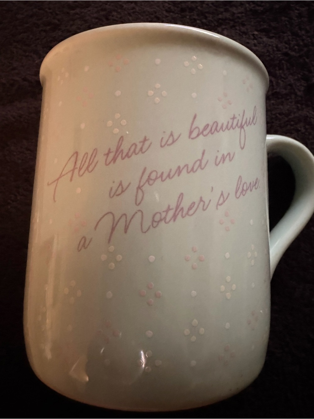 Hallmark - Mother's Love Mint Green Ceramic Mug with Script